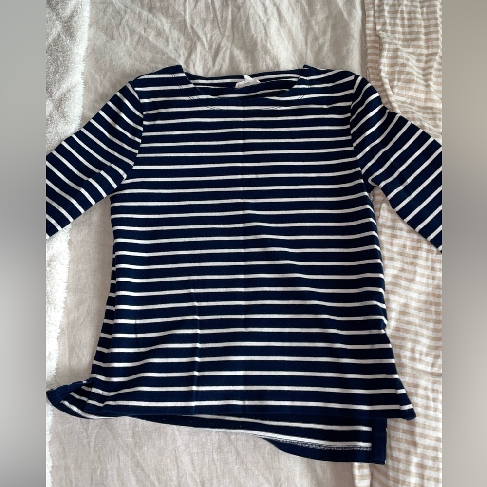 Navy Striped Long Sleeve Tee by A loves A, size S